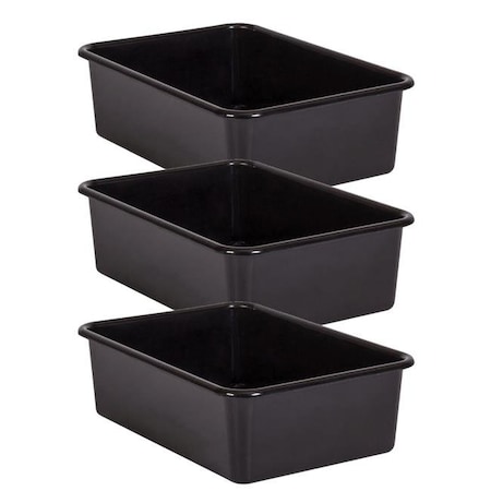 Teacher Created Resources Teacher Created Resources TCR20406-3 Plastic Storage Bin; Black - Large - Pack of 3 TCR20406-3